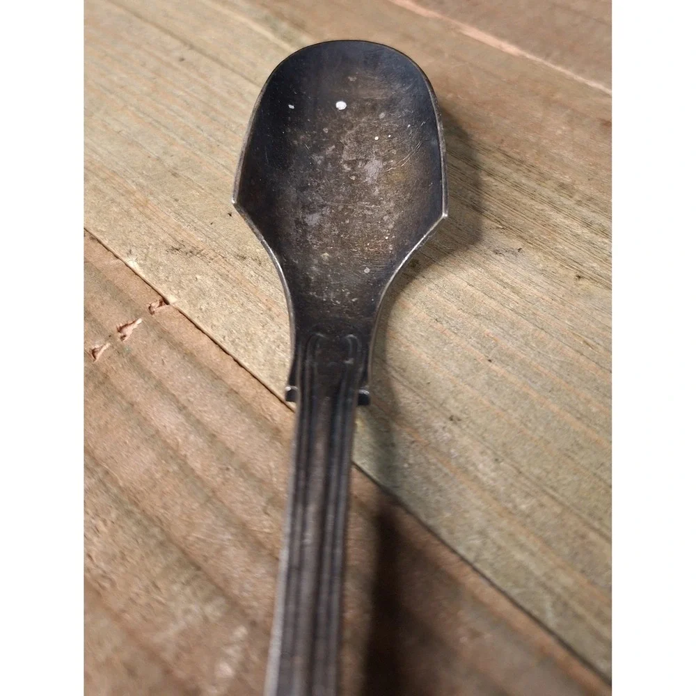 Antique Gorham Kings Pattern Silver Plate Stilton Cheese Scoop Serving Spoon 8